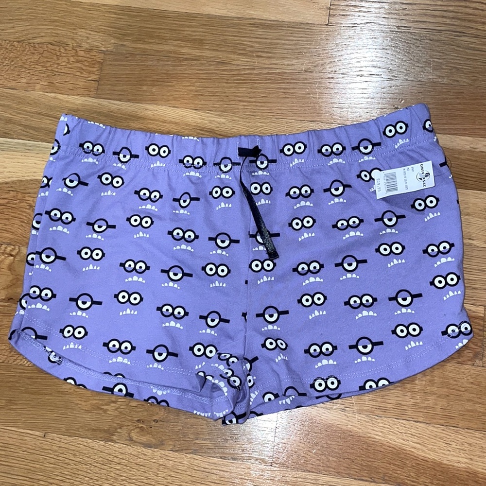 NEW! Universal studios evil minions pajama shorts